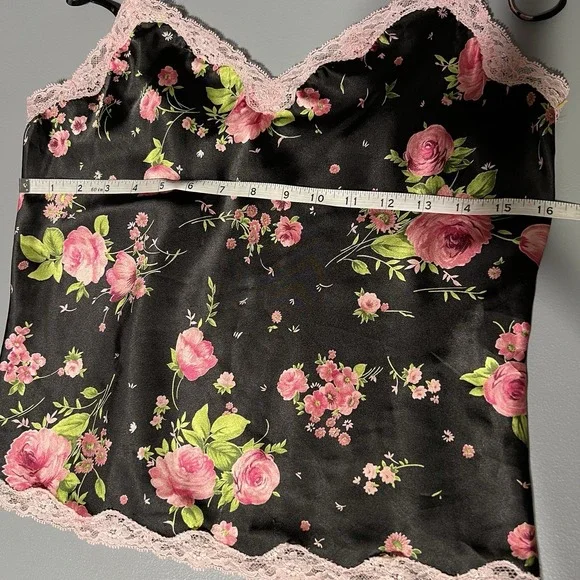 VTG Victoria's Secret  Babydoll‎ Tank Top Satin Women's M Fairy Whimsy 90s Y2K - Picture 3 of 6